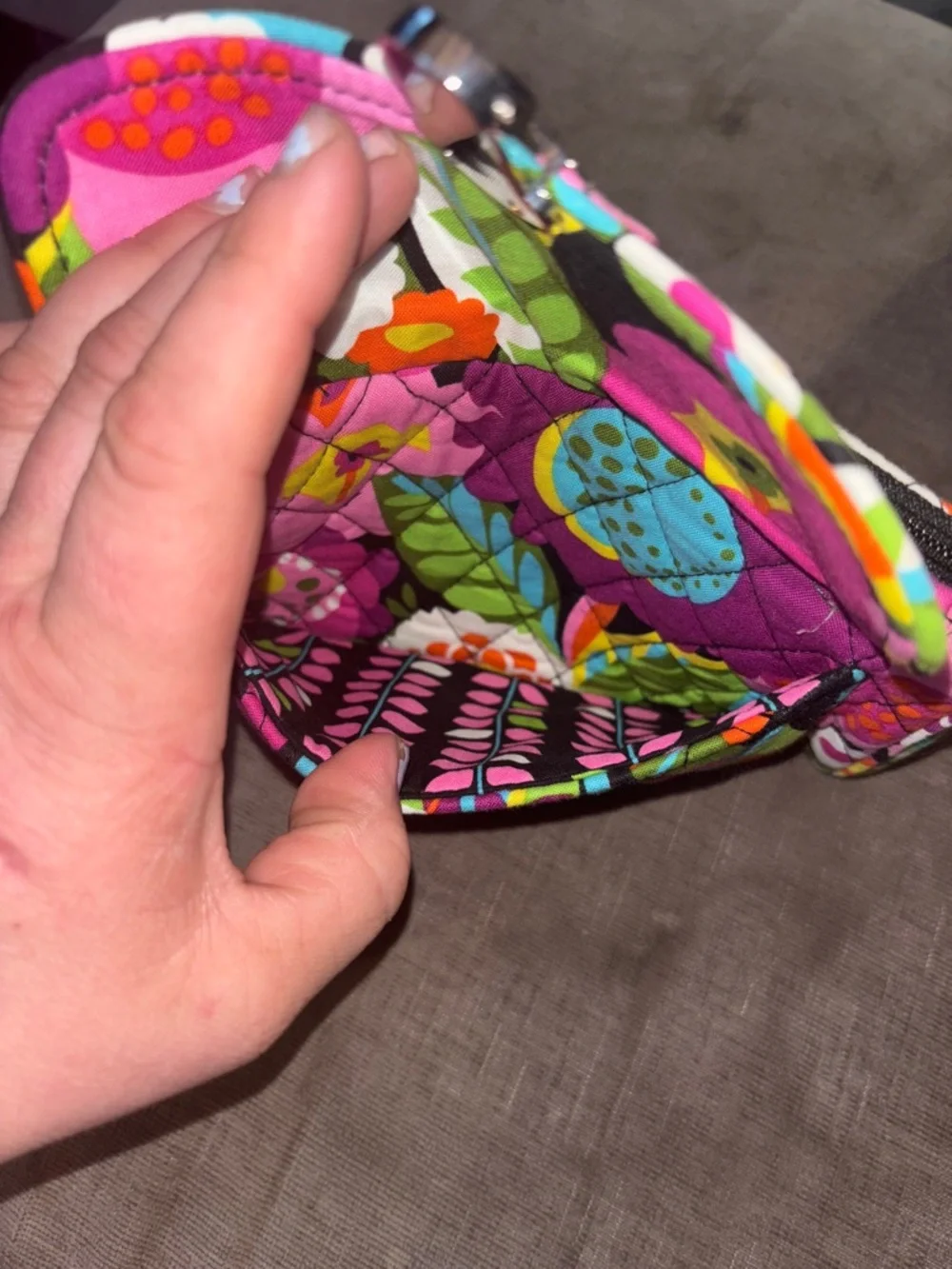 Vera Bradley Multicolor Floral Quilted Wristlet Wallet va va voom